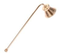 Amosfun Gold Candle Snuffer Long Handle Metal Extinguisher Tool for Safely Putting Out Wick Flame with Elegant Finish and Lightweight Design