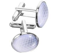 Amosfun Golf Shape Cufflinks for Men and Women, Lightweight Metal and Glass Shirt Cuff Links Suitable for Business Partnerships and Birthday