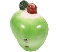Amosfun Green 6 Holes Ceramic Ocarina with Hanging Rope, Easy Pressing Standard Tone Musical Instrument for Adults and Children, Fruit-shaped Adorable Unique Appearance and Travel