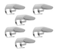 Amosfun Guitar Finger Picks Practical Adjustable Finger Plectrums Stainless Steel Large Holes 6pcs for Electric Guitar and Stringed Instruments for Fingerstyle Playing