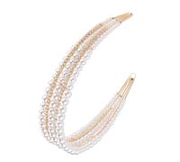 Amosfun Hair Elegant Comfortable Wear, Decoration to for and Metal Headband Three-deck Women Brides Daily Wear and Costume Parties