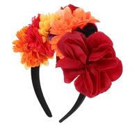 Amosfun Halloween Floral Headband for Adults Breathable Soft Material Comfortable Party Cosplay Hair Accessory Reusable Flower Hair Hoop for Themed Events and Photo Props
