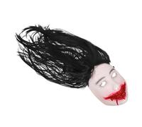 Amosfun Halloween Spooky Masks for Adults Realistic Long Haired Woman Ghost Latex Cosplay Prop Fit Reusable for Halloween Parties and Decorations