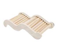 Amosfun Hamster Cage Pet Board Climbing Entertainment and Decompression Safe to Bite Wood Material Small Wooden Ladder for Gerbils and Little Birds Cage Habitat Décor Random Color