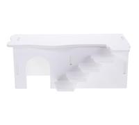 Amosfun Hamster Hideout Guinea Pig House Platform for Entertainment Safe to Eat Pvc Ladder Design Creative Design for Sleep and Play Small Pets Chinchilla Whole Year Use