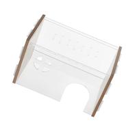 Amosfun Hamster Hideout Small Animal Hide Cozy Hiding Spot Breathable Environment Wood Acrylic Design Indoor Pet's Home