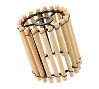 Amosfun Handcrafted Bamboo Pendant Lamp Shade Small Chinese Style Ceiling Light Cover Woven Bamboo Lampshade for Lighting Vintage Decorative Ambient Fixture for Home and Tea