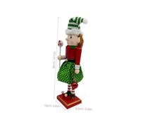 Amosfun Handcrafted Wooden Nutcracker Soldier Figurine with Vibrant Colors for Christmas Decor Mini Elf Doll for Festive Home Display Traditional Xmas Ornament for Shelves and Tables