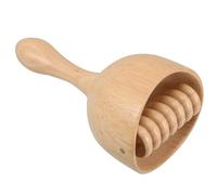 Amosfun Handheld Wooden Massage Cup with Rubber Wood Roller, Swedish Wood Therapy Massage Tool for Facial Rolling, Body Shaping, and Muscle Relief, Suitable for Home Use