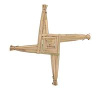 Amosfun Handwoven Irish Straw Cross Home Decor Traditional St S Blessing Cross for Wall Tabletop Religious Symbol of Faith and Protection Spiritual Farmhouse Entryway Accent
