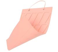 Amosfun Hanging Jewelry Organizer Bag Pink Felt Wall Pouch Accessories Storage for Earrings Hair Clips Headbands Portable Organizer for Travel and Home