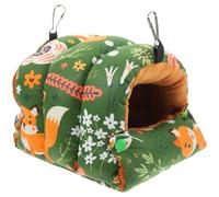 Amosfun Hanging Plush Bird House Warm Bird Nest Soft and Comfortable Resting Space Thickened Insulation Cotton Material for Maximum Winter Comfort inside The Cage Suitable for Parrot