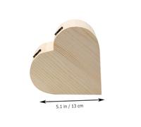 Amosfun Heart Shaped Blank Wooden Craft Box Lightweight DIY Decorating Jewelry Storage Organizer for Home and Craft Projects
