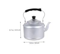 Amosfun Heat Resistant Aluminum Tea Kettle Stovetop Water Boiling Pot with Comfortable Handle for Home Use Vintage Style Large Capacity Water Boiler Suitable for Gas Stove