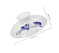 Amosfun Heat-resistant Ceramic Tea Cup Lid Replacement Cover for Teapot Kettle Smooth Edge Ceramic Teapot Supplies Preserves Aroma and Prevents Spills