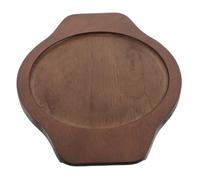 Amosfun Heat Resistant Wooden Stone Bowl Pad with Anti-slip Base Oval Tray Pot Holder for Korean Bibimbap Multipurpose Kitchen Hot Dish Mat and Insulated Coaster for Table Protection