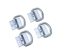 Amosfun Heavy Duty 4pcs D-ring Tie down Lashing Rings for Trailer Truck Boat Cargo Secure Load Anchors with 9600 Lb Capacity