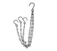 Amosfun Heavy Duty Iron Hanging Basket Chain with S-Hook Plant Pot Replacement Hanger for Outdoor Indoor Flower Baskets Strong Load Bearing Garden Chain for Planters and Bird Feeders Black