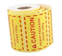 Amosfun Heavy Package Warning Stickers Caution Tape Labels for Shipping Adhesive Logistics Overweight Warning Easy Peel Stick Moving Caution Labels for Packages
