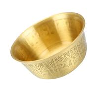 Amosfun High-Grade Copper Worship Bowl for Temple and Home Puja Water Offering Container Decorative Sacred Vessel for Buddhist Rituals and Holy Water Storage Sturdy and Easy to Clean