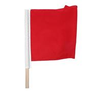 Amosfun High Visibility Red Safety Flag with Non-slip Handle 19.7x19.7 in Cloth and Plastic Warning Flag for Sports Events and Pedestrian Crossing Traffic Safety