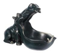 Amosfun Hippo Sculpture Candy Bowl, Decorative Resin Hippo Sculpture Storage Box, Multi-Functional Entryway Key Dish, Coffee Table Candy Bowl, Vanity Small Jewelry Holder (10x21x16 cm)