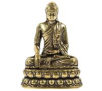 Amosfun Hollow Brass Statuette 3 x 3 x 3 cm Bodhidharma Ornament Office Home Decoration Spiritual Sculpture