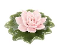 Amosfun Incense Holder Flower Shaped Purifies the Air and Creates a Relaxing Atmosphere Ceramic Ornament for Incense Sticks Burner for Bedroom and Meditation Space