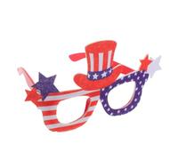 Amosfun Independence Day Patriotic Party Glasses Photo Props Lightweight Non Woven Fabric Eyewear for Adults and Cosplay Celebration Accessories