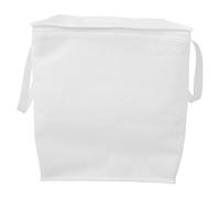 Amosfun Insulated Food Bag 350x350x400mm Reusable Hot Food Tote Zipper White Thermal Picnic Cooler for BBQ Seafood Pizza Takeaway