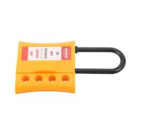 Amosfun Insulated Nylon Group Lockout Hasp 4-Hole Non-Conductive Safety Lock for Electrical Panels Industrial Maintenance with 6mm Keyholes Suitable for Indoor Lockout Tagout