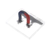 Amosfun Iron Powder Box with Magnetic Iron Filings for Physics Experiments Science Teaching Tool for Magnetic Field Line Visualization Student-friendly Electromagnetic Demonstrator