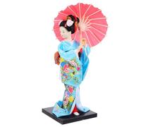 Amosfun Japanese Kimono Geisha Doll Figurine Maiko Ornament Doll Collectible Figurine Home Decoration 9.44 Inch