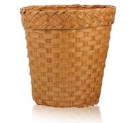 Amosfun Khaki Paper Woven Basket Multi-purpose Storage Bin with Easy to Move Feature, for Kitchen or Toilet Use, Stylish and Sturdy Trash Can or Laundry Bin for Boys and Girls Random Random Color