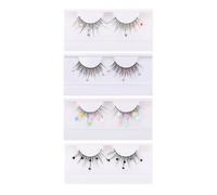 Amosfun Kiss so Real Lashes 4 Pairs False Eyelashes with Colour Eyelashes Cluster and Easy to Remove and Long-lasting for Date and Club Use
