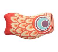 Amosfun Koi Fish Mouse Pad with Wrist Rest Silicone Fabric Wave Shaped Central Groove Ergonomic Support Preventing Repetitive Stress Injuries Stylish Design Beautiful Pattern for Work