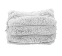 Amosfun Large Capacity Plush Makeup Bag for Teenagers, Lightweight and Versatile Makeup Case with Spacious Interior, Cute Fuzzy Design for Travel and Daily Cosmetic Storage