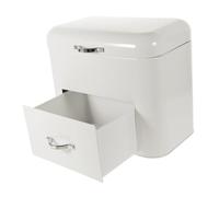 Amosfun Large Iron Bread Storage Container with Flat Lid Kitchen Counter Organizer for Homemade Bread Snacks and Daily Essentials for Space Saving