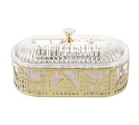 Amosfun Large Storage Capacity Serving Platter Decorative Wrought Iron Tray for Snacks Decor