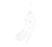 Amosfun Large White Boho Dream Catcher Hand-made Macrame Wall Hanging with Evil Eye Design Lightweight Woven Tassel Ornament for Bedroom and Home Decor Easy to Hang
