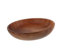 Amosfun Large Wooden Dough Bowl Acacia Wood Snack Platter Multipurpose Salad Fruit Serving Dish for Kitchen and Home Gatherings
