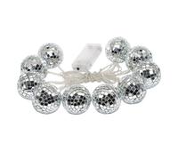 Amosfun Led Disco Ball String Lights Hanging Ornaments for Porch Home and Festival Decoration
