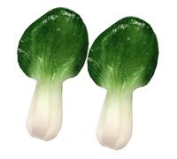 Amosfun Little Cabbage Decor Green Vegetable Model 2pcs Fake Food Prop Lifelike Simulation Plant for Photography Restaurant