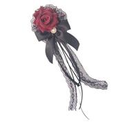 Amosfun Lolita Rose Hair Clip Elegant Hair Ornament for Women Cosplay Bridal Hairpin with Luxurious Romantic Design for Festival Party and Photo Props