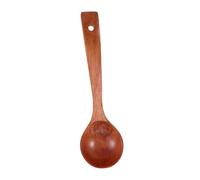 Amosfun Long Handle Wooden Ladle Spoon for Cooking Solid Wood Kitchen Tool with Natural Grain Extended Handle for Burn Protection Ergonomic Non-Slip Design for Soup Ramen Porridge and
