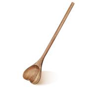 Amosfun Love Wooden Spoon Heart Shaped Smooth Stirring Spoon for Honey Beverages Desserts Easy Clean Kitchen Supply with Comfortable Handle Multipurpose Mixing Utensil Family and Friends