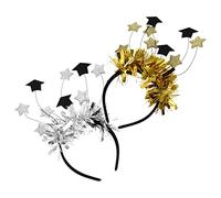 Amosfun Lovely Graduation Cap Headband Elegant and Chic Hairband for Prom Ceremony Masquerade Photo Props