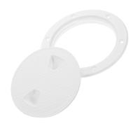 Amosfun Marine 4 Inch White Abs round Deck Hatch Cover Boat Inspection Access Port for Yacht and Kayak with Non-slip Surface and Splashproof Design