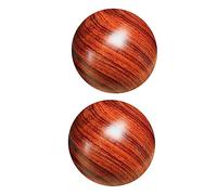 Amosfun Massage Balls and Elder People Promote Hand Muscle Movement 2pcs Brown Composite Material for Improve Sleep Patterns, Hand Exercise and Relaxation Tool for Elder People