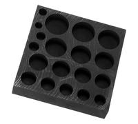 Amosfun Metal Crucible Graphite Ingot Mold 19-Hole Groove Heat Resistant Casting Mold for Copper and Jewelry Production in Smelting Processes